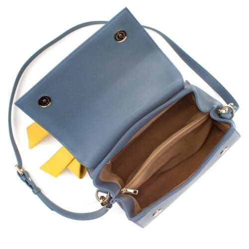 Gunas New York Cottontail Deep Blue Vegan Leather Crossbody Bag 4