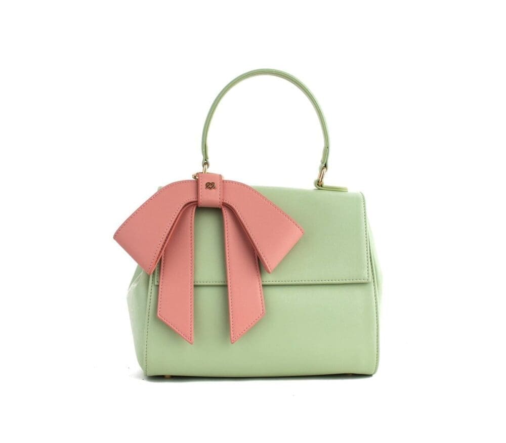 Gunas New York Cottontail Mint Light Pink Vegan Leather Bag