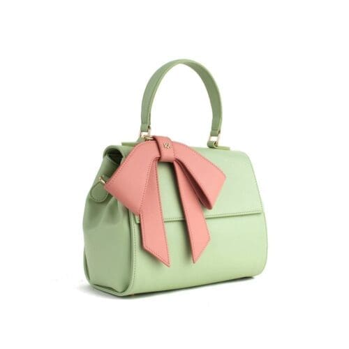 Gunas New York Cottontail Mint Light Pink Vegan Leather Bag 2