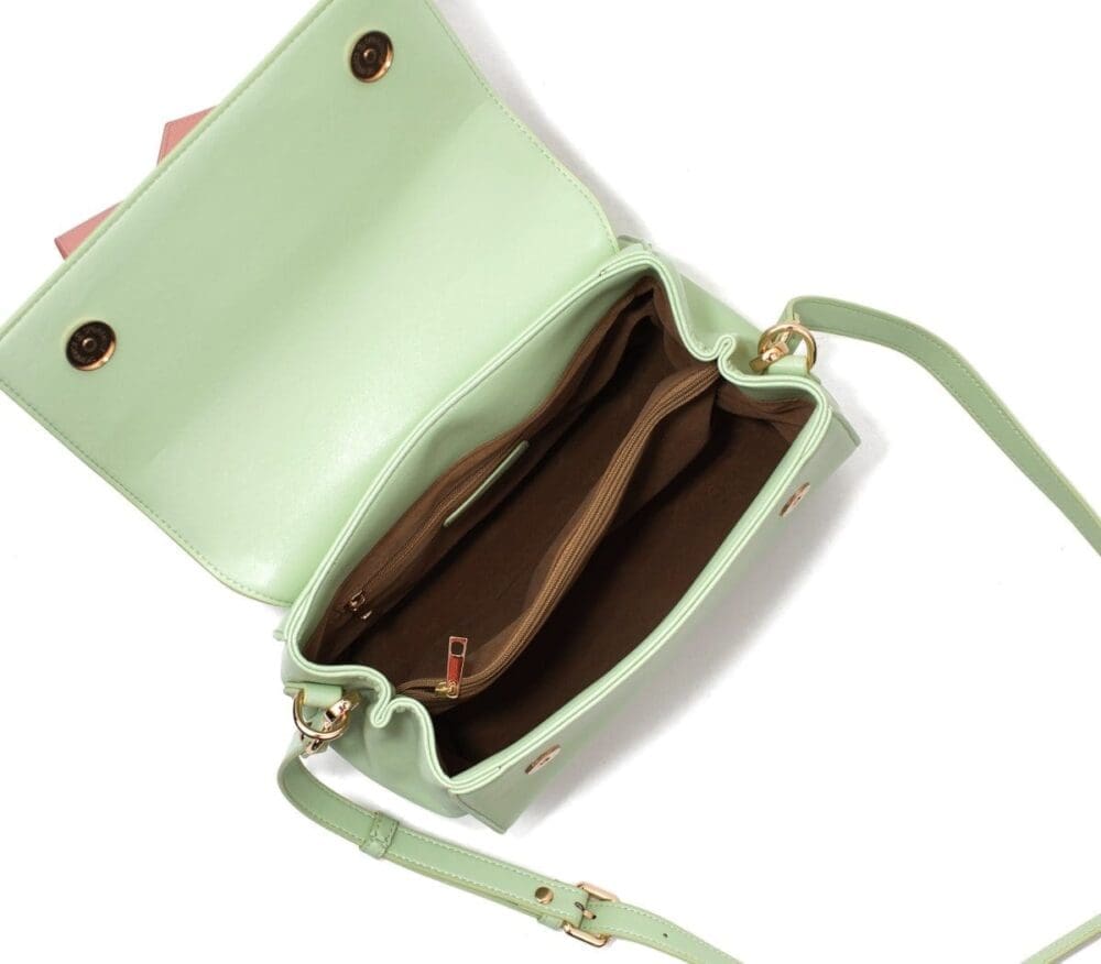 Gunas New York Cottontail Mint Light Pink Vegan Leather Bag 4