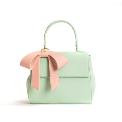 Gunas New York Cottontail Mint Light Pink Vegan Leather Bag 7