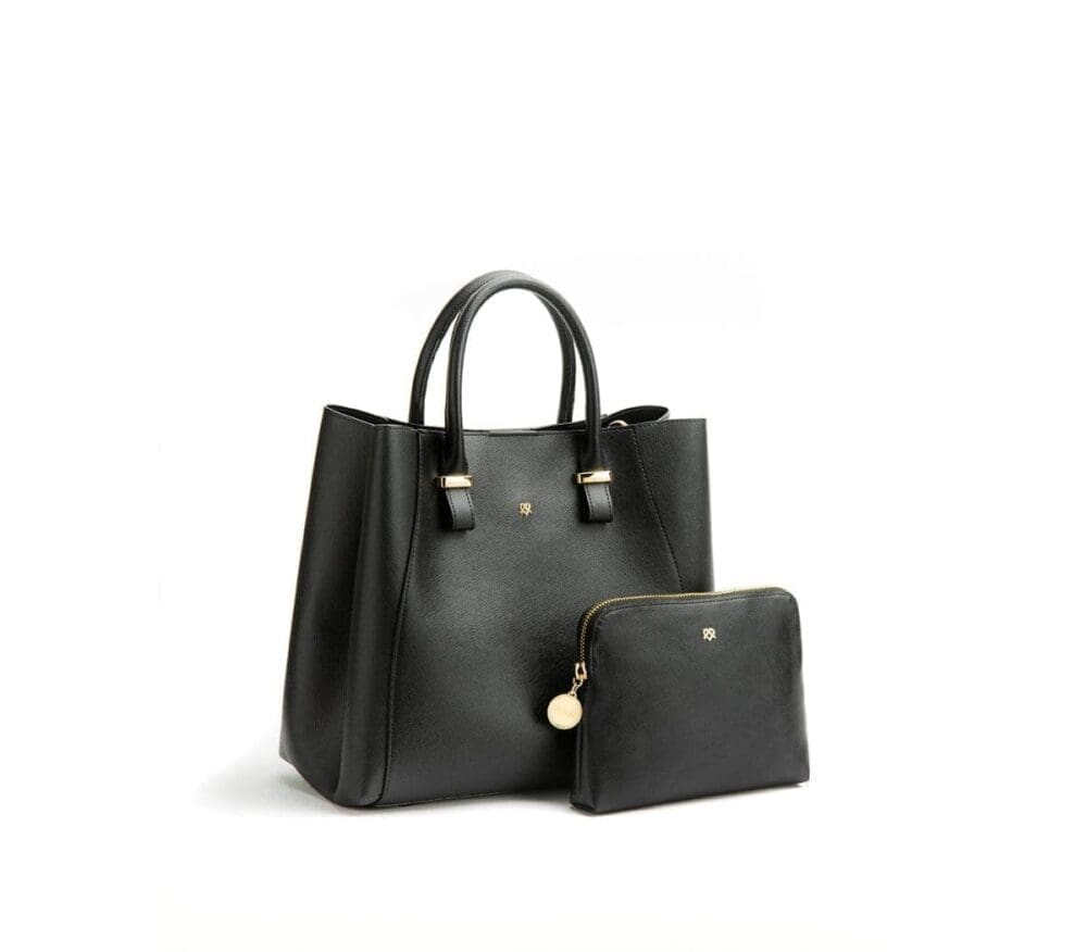 Gunas New York Jane Black Vegan Leather Bag 2