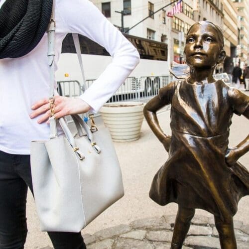 Gunas New York Jane Grey Vegan Leather Top Handle Bag 5