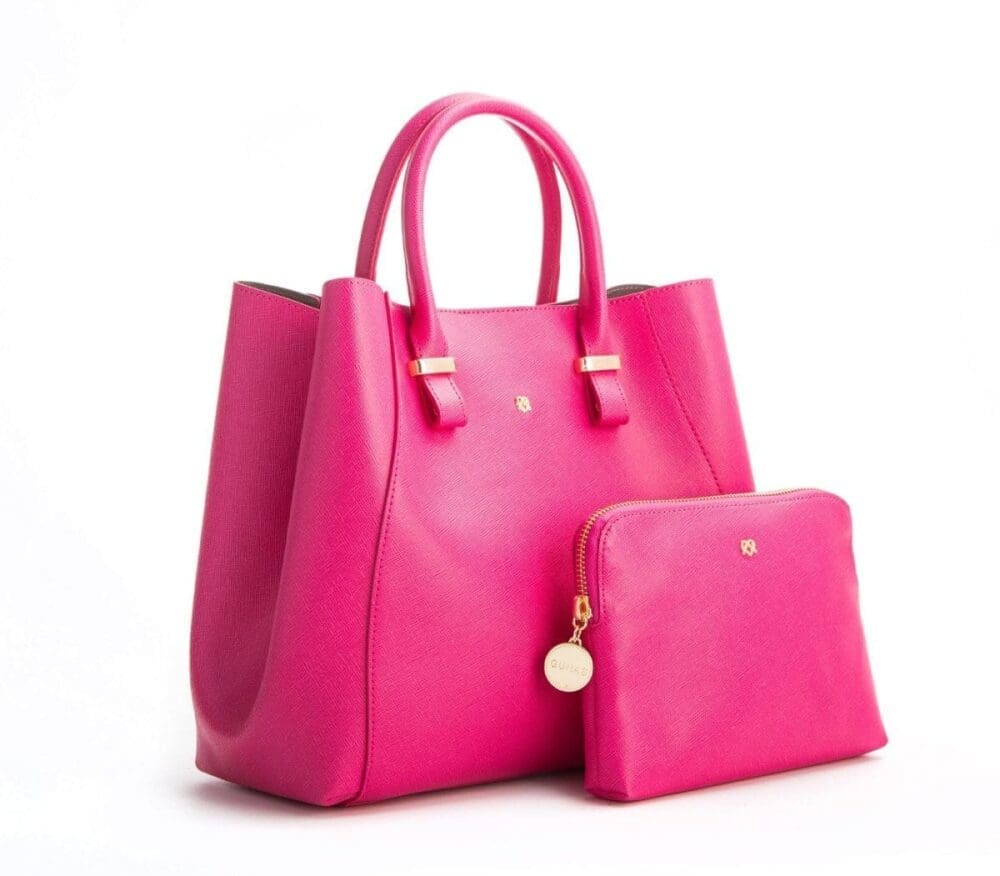Gunas New York Jane Hot Pink Vegan Leather Shoulder Bag 6