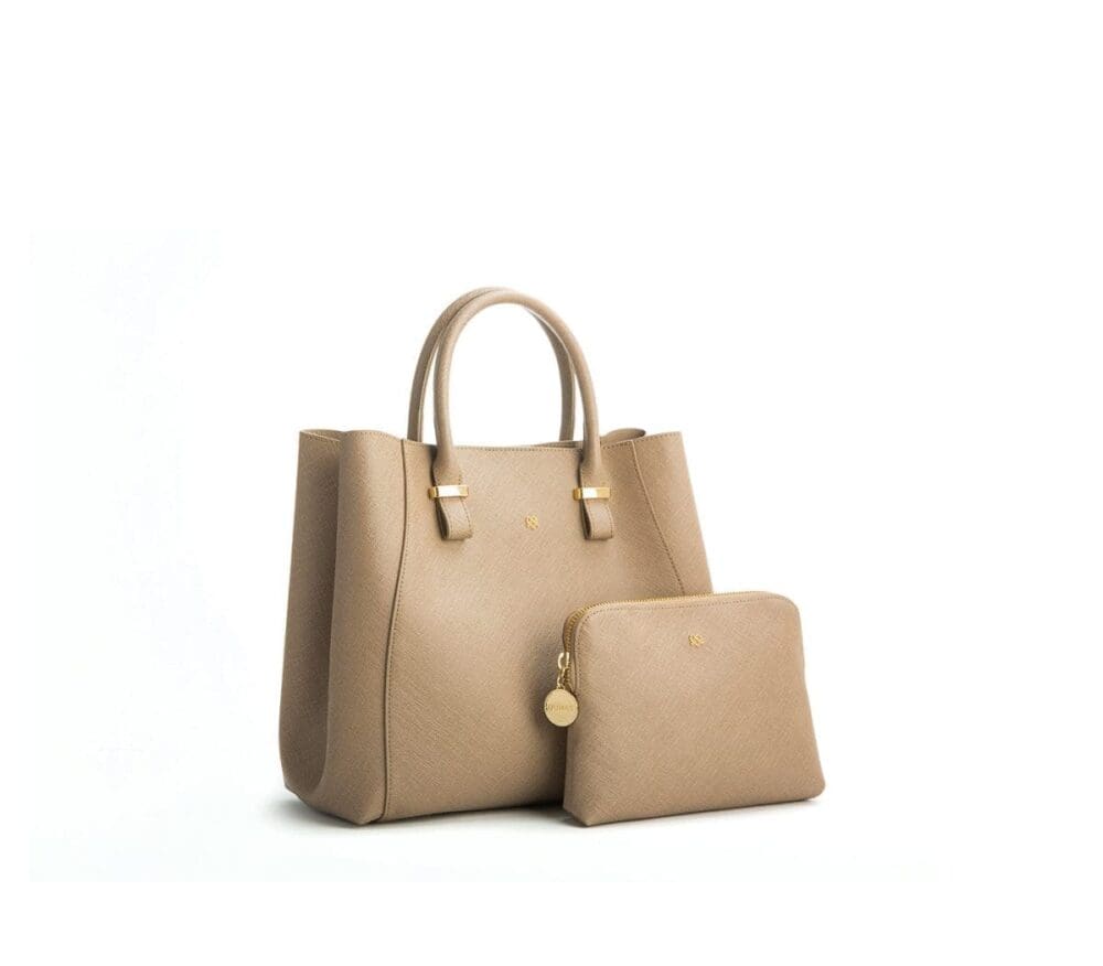 Gunas New York Jane Light Brown Vegan Leather Satchel 4