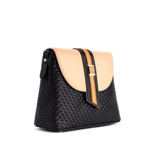 Gunas New York Kate Black Vegan Basket Crossbody Bag 2
