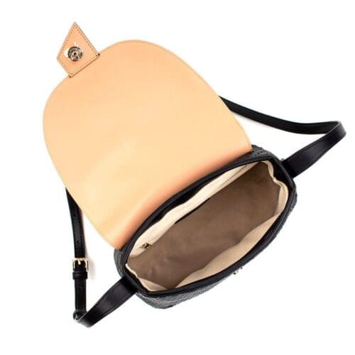 Gunas New York Kate Black Vegan Basket Crossbody Bag 4