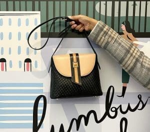 Gunas New York Kate Black Vegan Basket Crossbody Bag 7