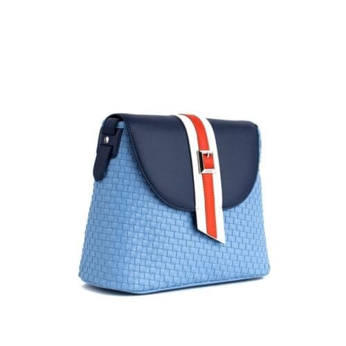 Gunas New York Kate Blue Vegan Bucket Bag 3