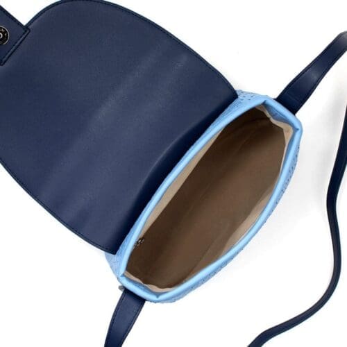 Gunas New York Kate Blue Vegan Bucket Bag 4