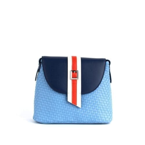 Gunas New York Kate Blue Vegan Bucket Bag