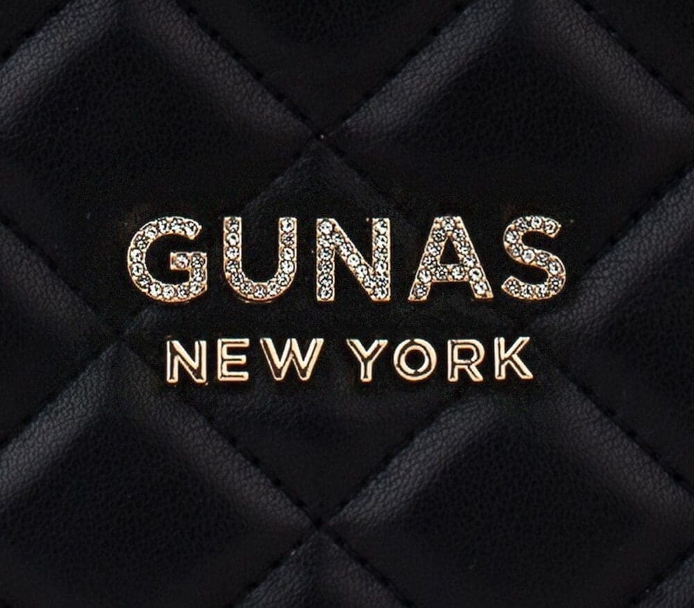 Gunas New York Koi Black Quilted Vegan Leather Crossbody Bag 8