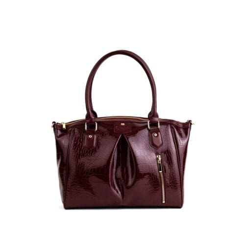 Gunas New York Madison Burgundy Top Handle Bag