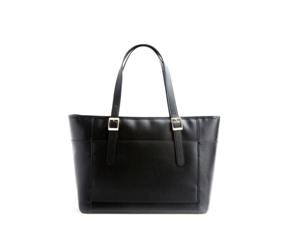 Gunas New York Miley Black Vegan Leather Laptop Bag 3