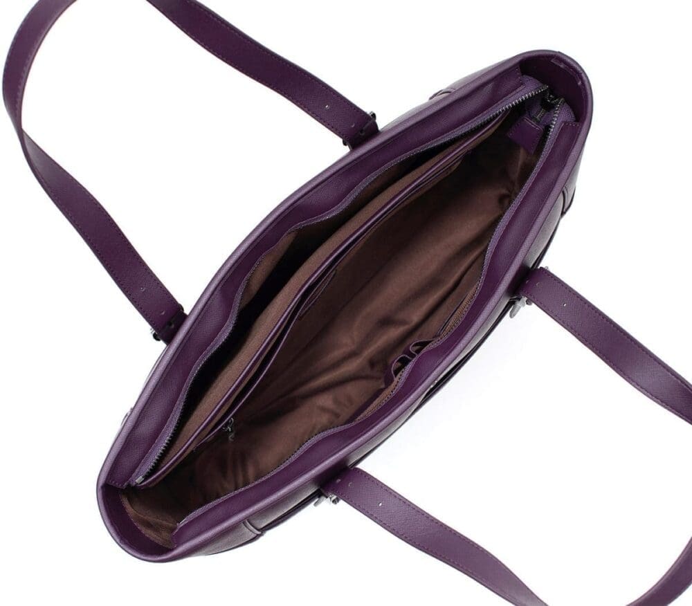 Gunas New York Miley Purple Vegan Leather Laptop Bag 3