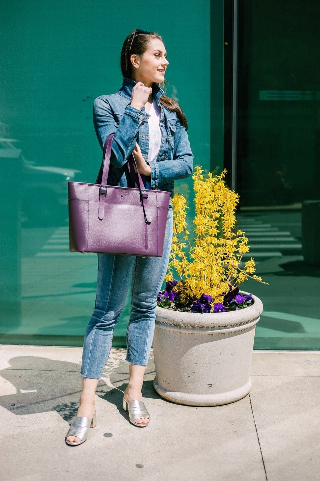 Gunas New York Miley Purple Vegan Leather Laptop Bag 5