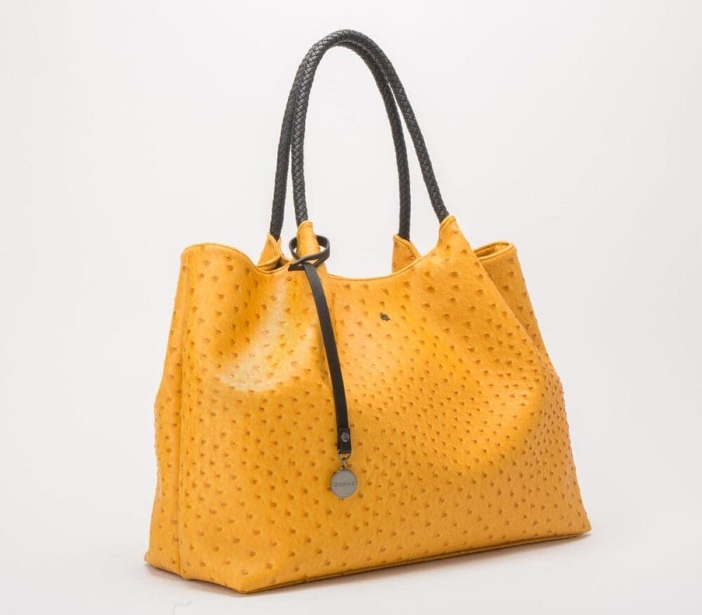 Gunas New York Naomi Yellow Vegan Leather Tote Bag 3