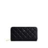 Gunas New York Uptown Quilted Black Zipper Wallet