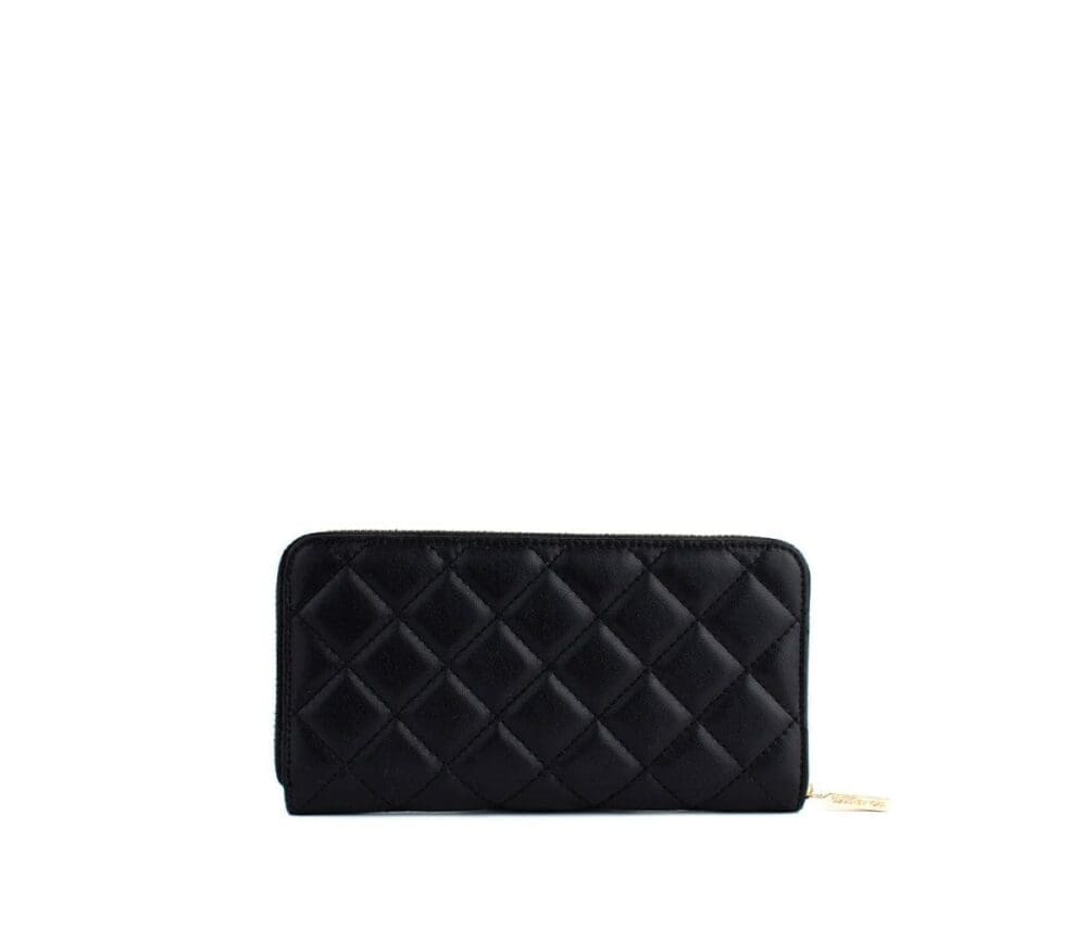 Gunas New York Uptown Quilted Black Zipper Wallet 4