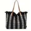 Shomico Canvas Woven Bag Simple Bohemian Style