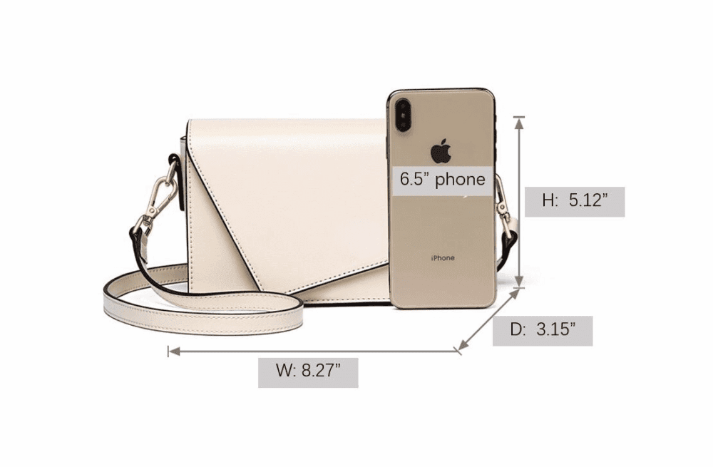 Shomico Geometric Crossbody Bag Genuine Leather 9