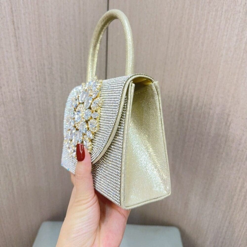 Shomico Sparkly Rhinestone Glitter Evening Clutch Handbag 2