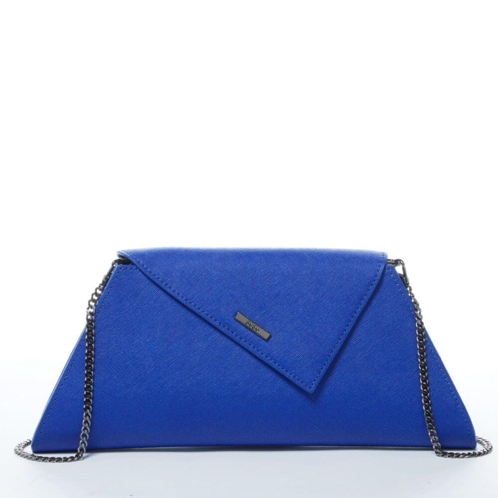 Susu Angelica Cobalt Blue Leather Clutch Bag Free Shipping
