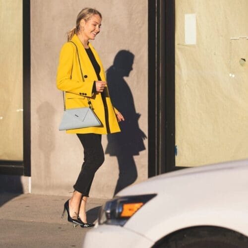 Susu Angelica Faded Denim Leather Clutch Bag 7