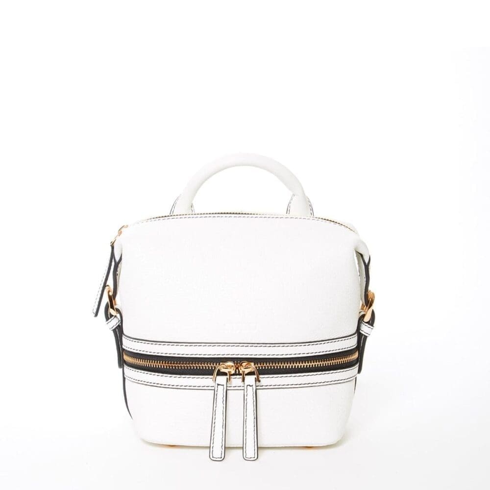 Susu Ashley Small White Leather Backpack Fast Shipping