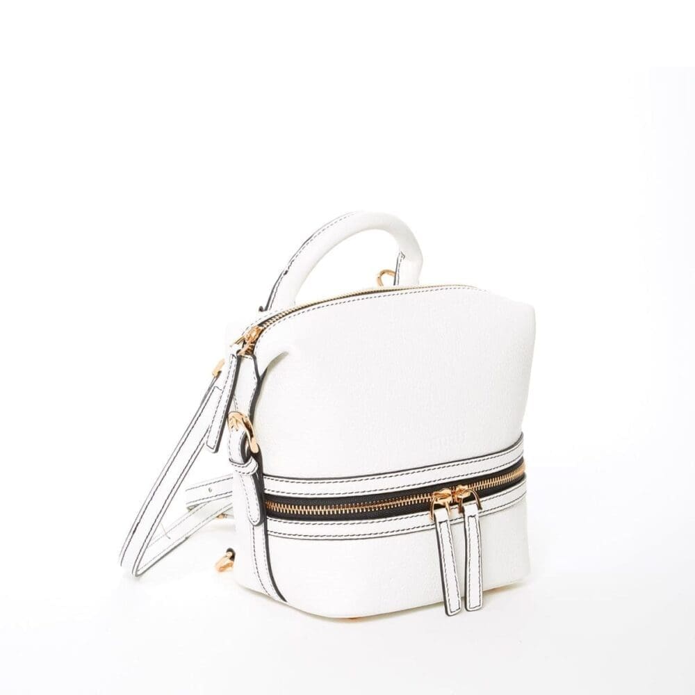 Susu Ashley Small White Leather Backpack Fast Shipping 2