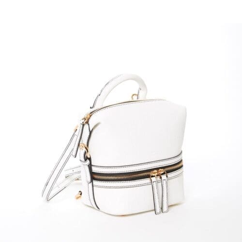 Susu Ashley Small White Leather Backpack Fast Shipping 2