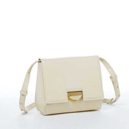 Susu Elizabeth Off White Leather Shoulder Bag 2