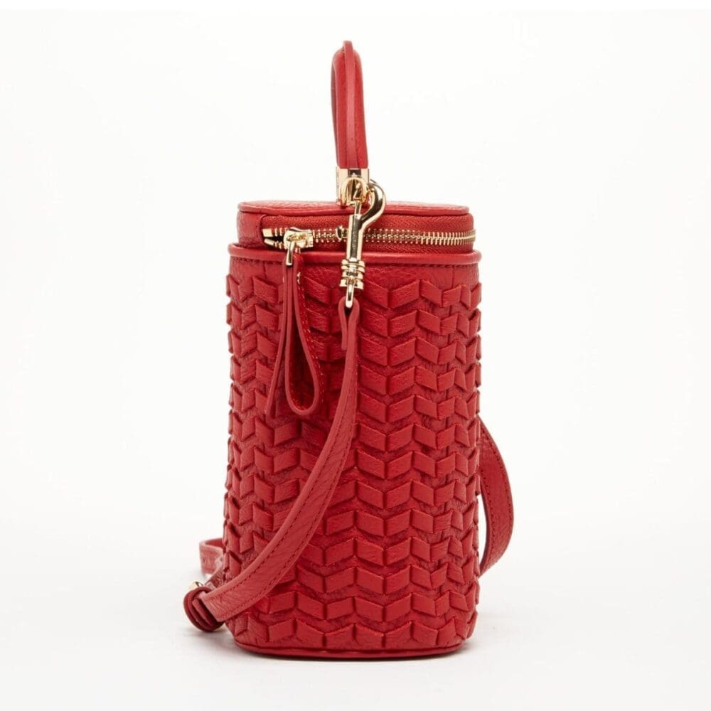 Susu Elsa Small Red Leather Crossbody Bag New Style 3