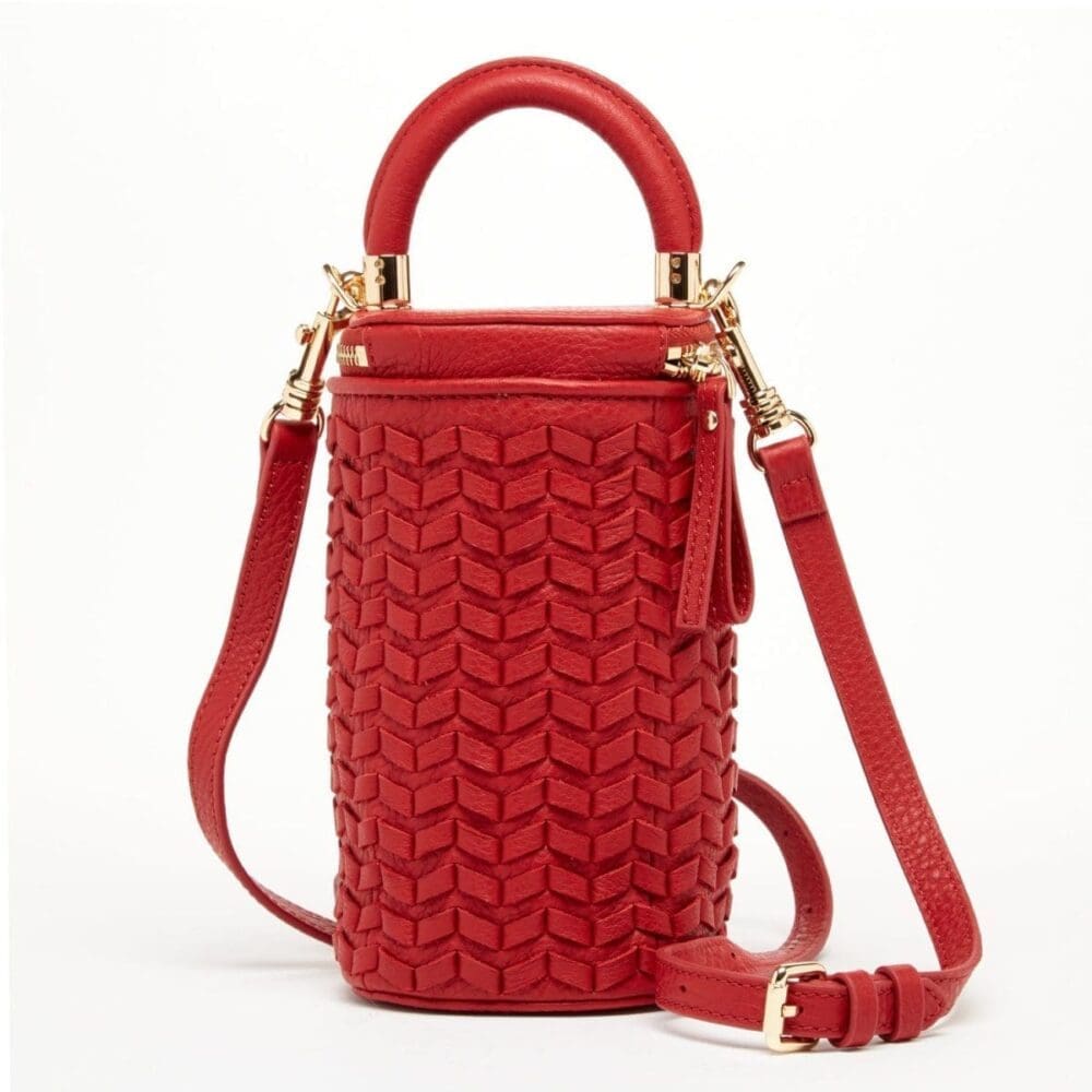 Susu Elsa Small Red Leather Crossbody Bag New Style 6