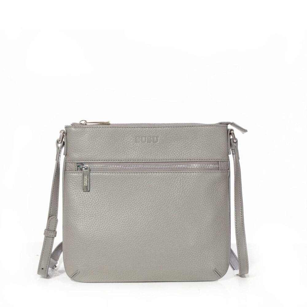 Susu Gray Leather Crossbody Bag Amazing Accessory