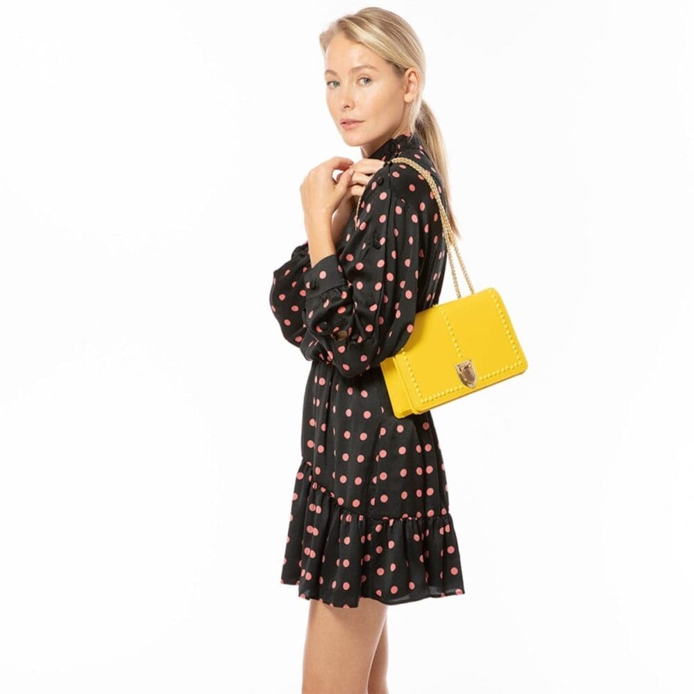 Susu Josie Mustard Yellow Leather Crossbody Bag 5