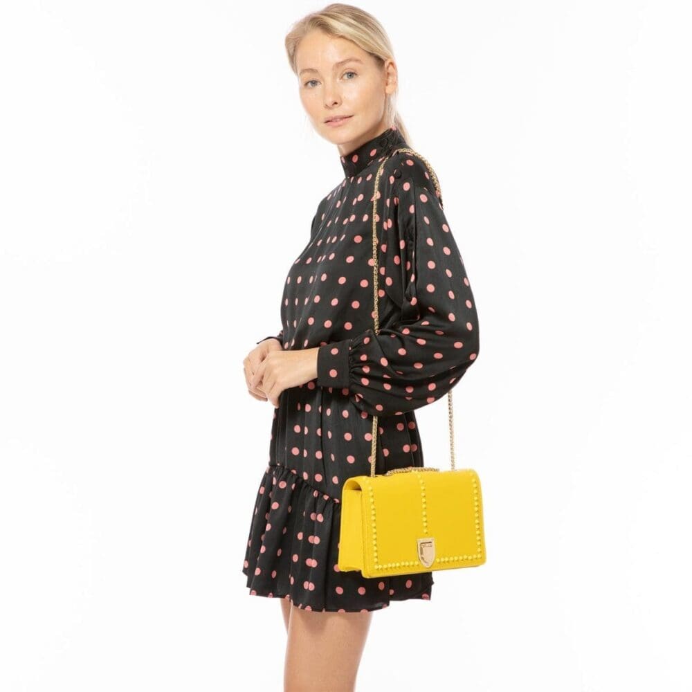 Susu Josie Mustard Yellow Leather Crossbody Bag 6