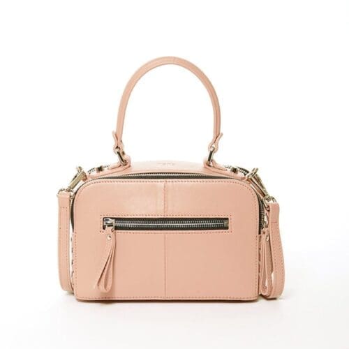 Susu Kayla Woven Pink Leather Crossbody Bag 4