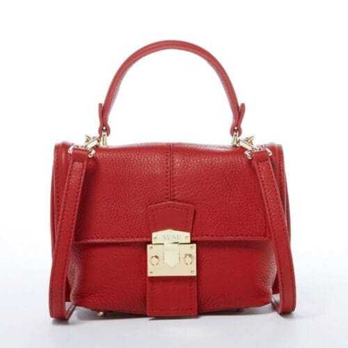 Susu Linda Red Leather Backpack Exceptional Designed