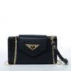 Susu Mary Black Leather Crossbody Bag Wristlet