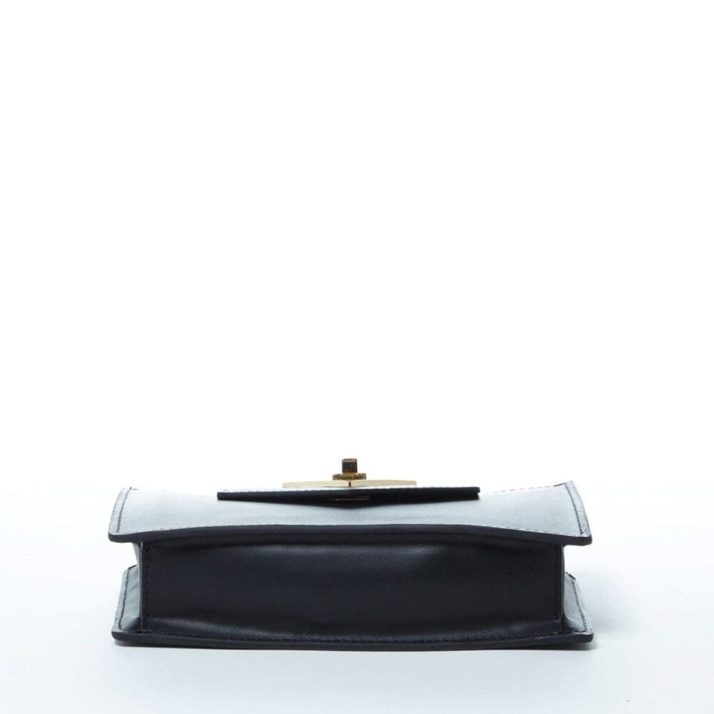 Susu Mary Black Leather Crossbody Bag Wristlet 6
