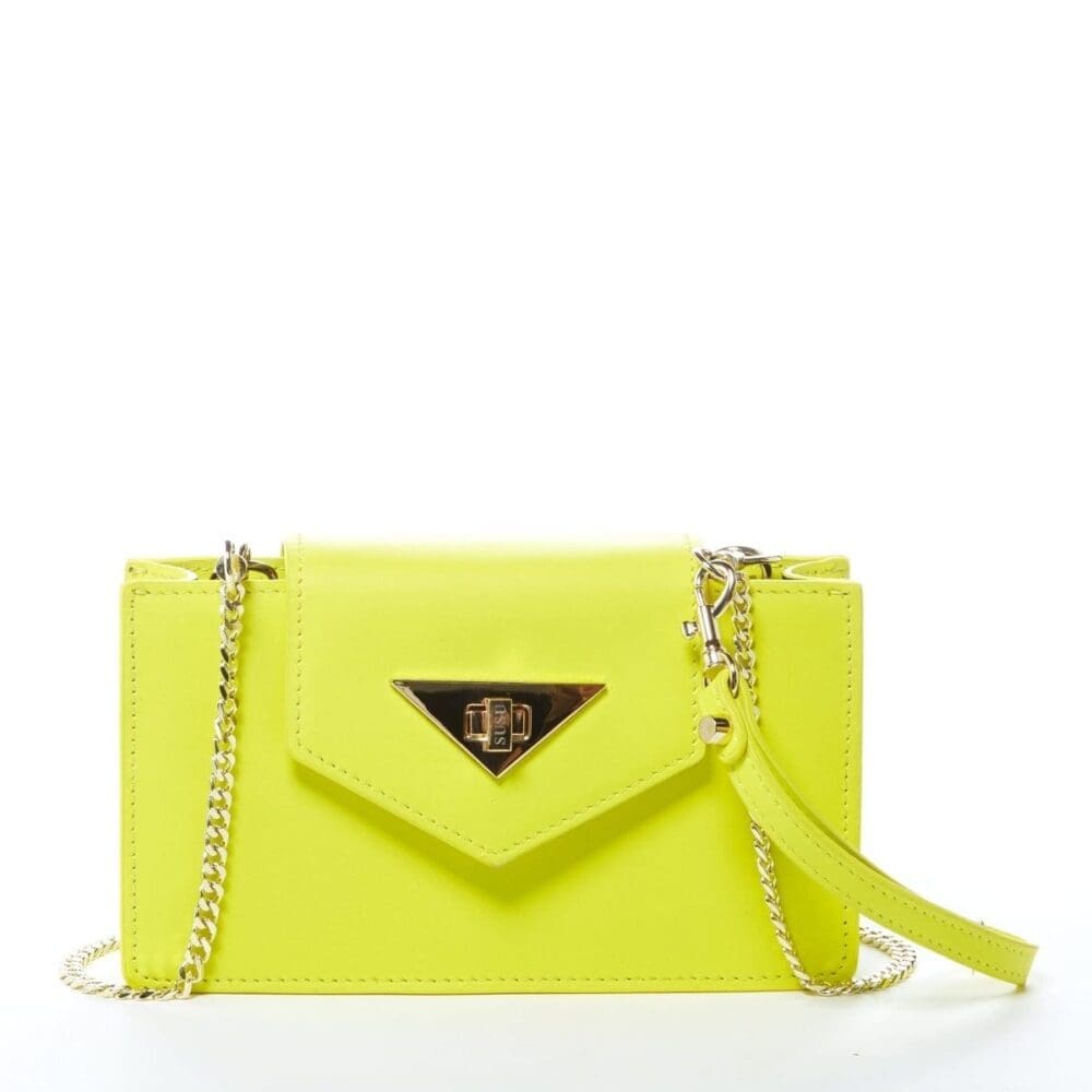 Susu Mary Bright Yellow Leather Crossbody Bag Amazing Piece