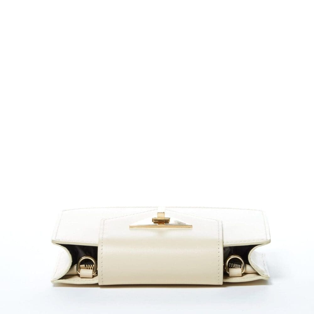 Susu Mary Off White Leather Crossbody Bag Wristlet 5