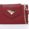 Susu Mary Small Burgundy Leather Crossbody Bag Wristlet