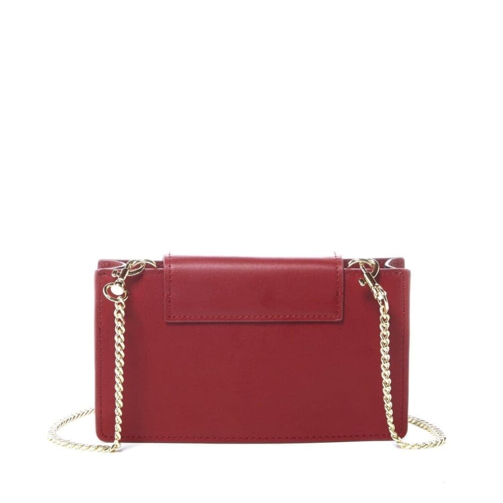 Susu Mary Small Burgundy Leather Crossbody Bag Wristlet 3