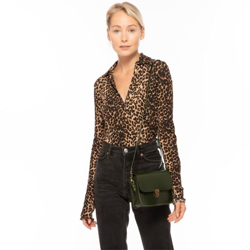 Susu Nanah Dark Green Leather Crossbody Bag Must Have 8