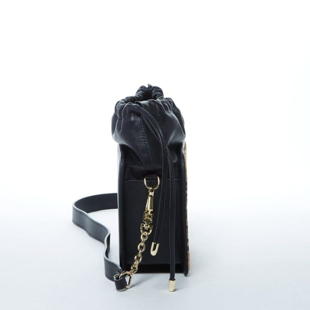 Susu Patricia Black Leather Crossbody Bag Leopard 4