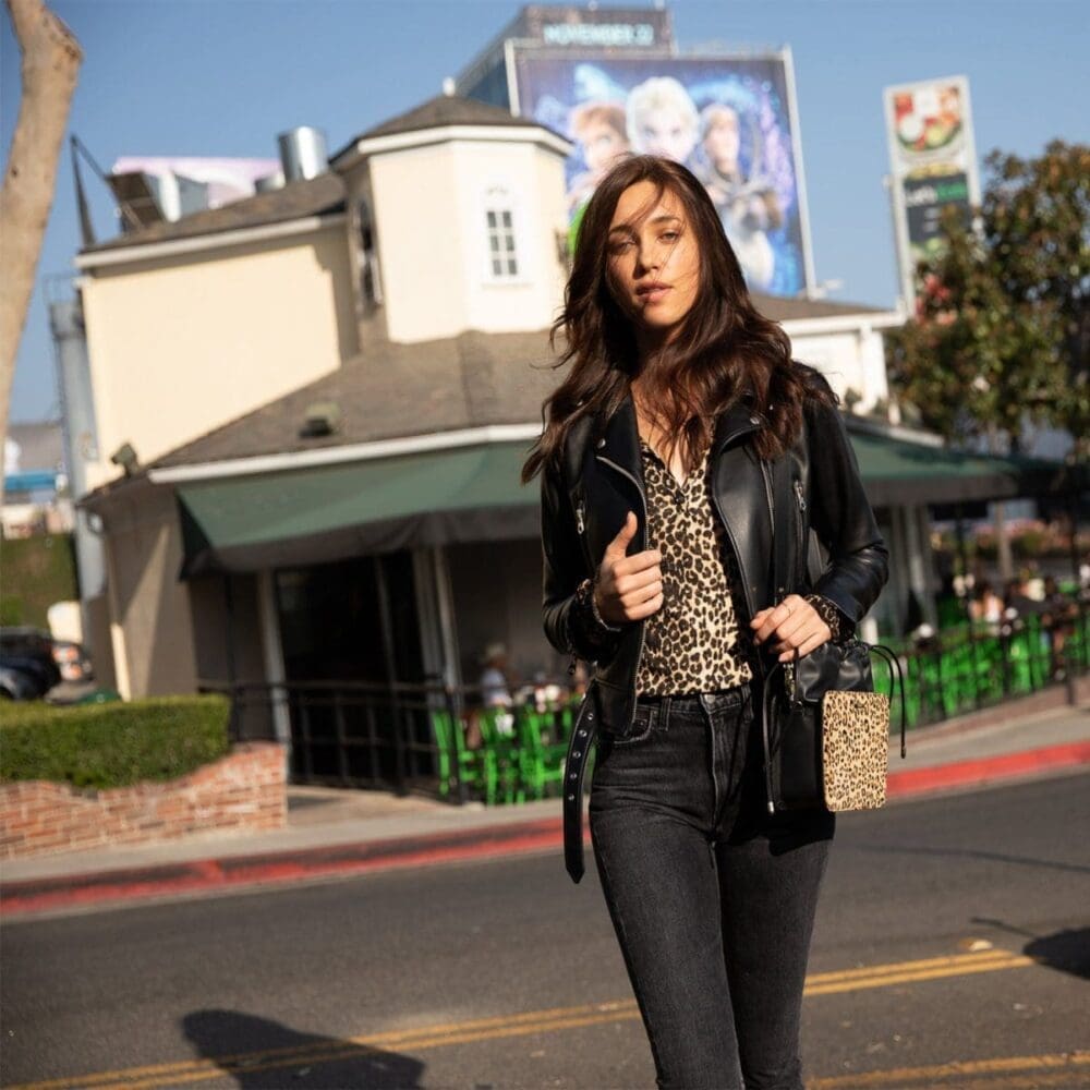 Susu Patricia Black Leather Crossbody Bag Leopard 8