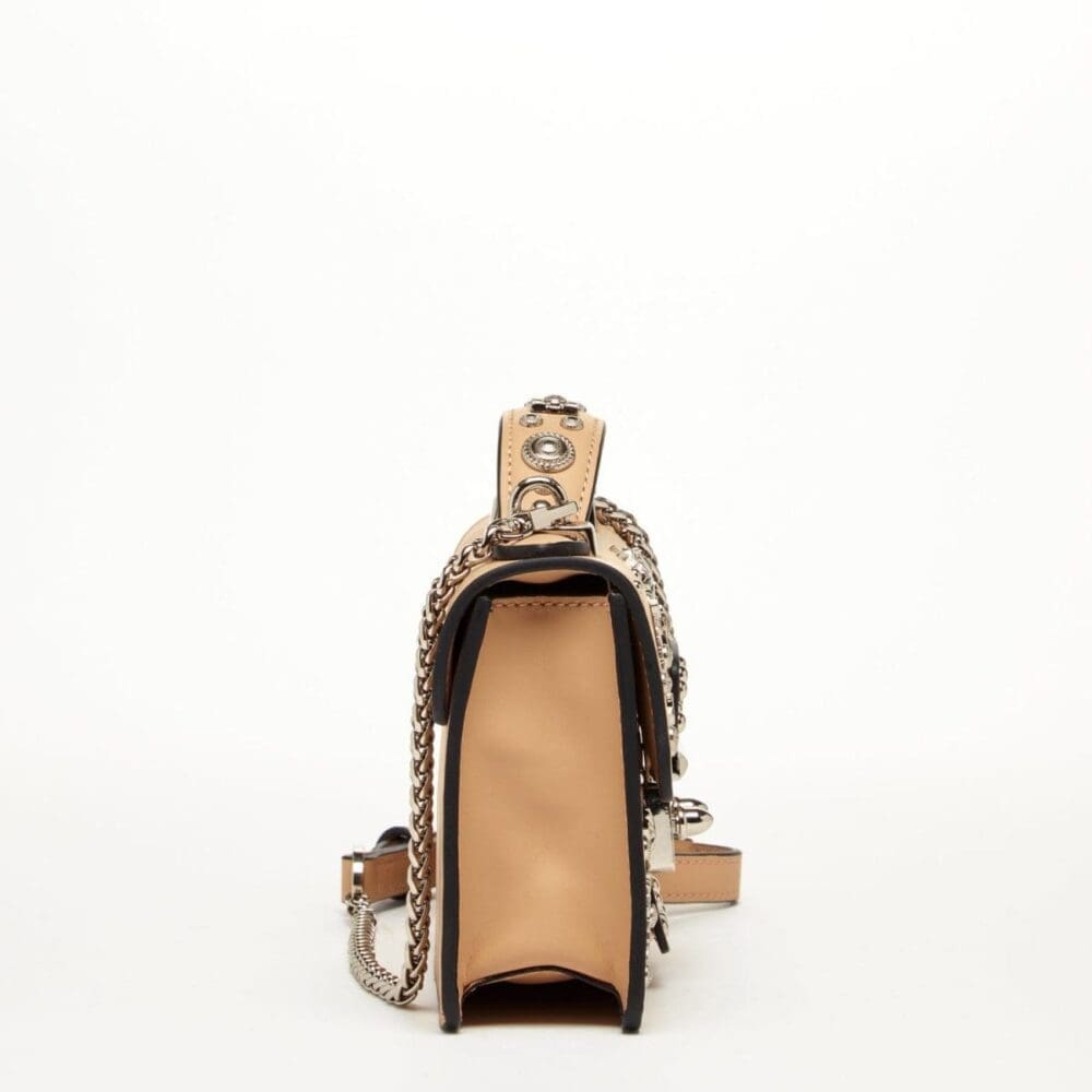 Susu The Hollywood Beige Leather Crossbody Bag Studded 4