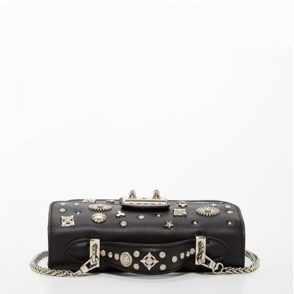 Susu The Hollywood Black Leather Crossbody Bag Studded 5